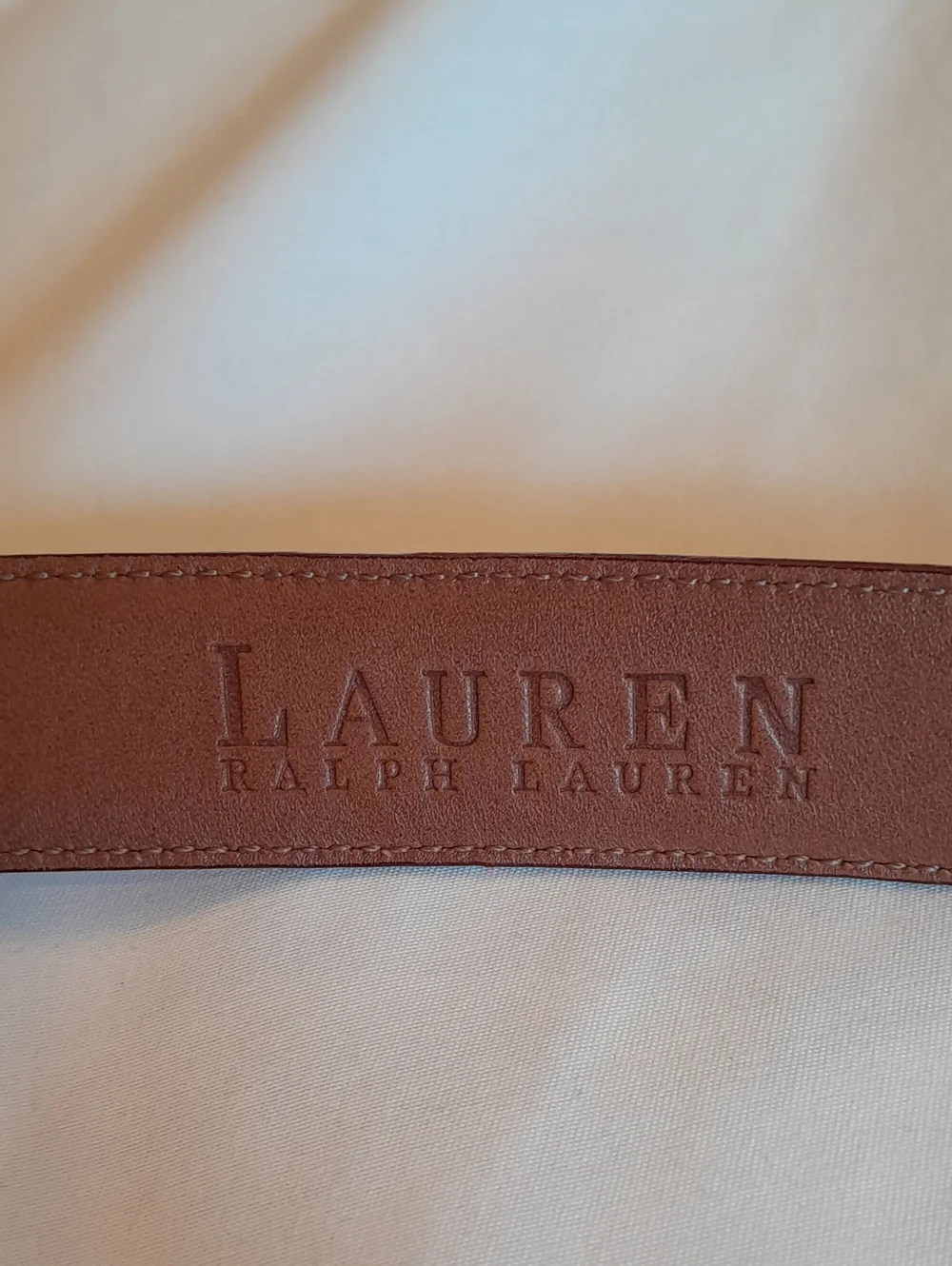 Ralph Lauren Leather Belt - Maroon, XL